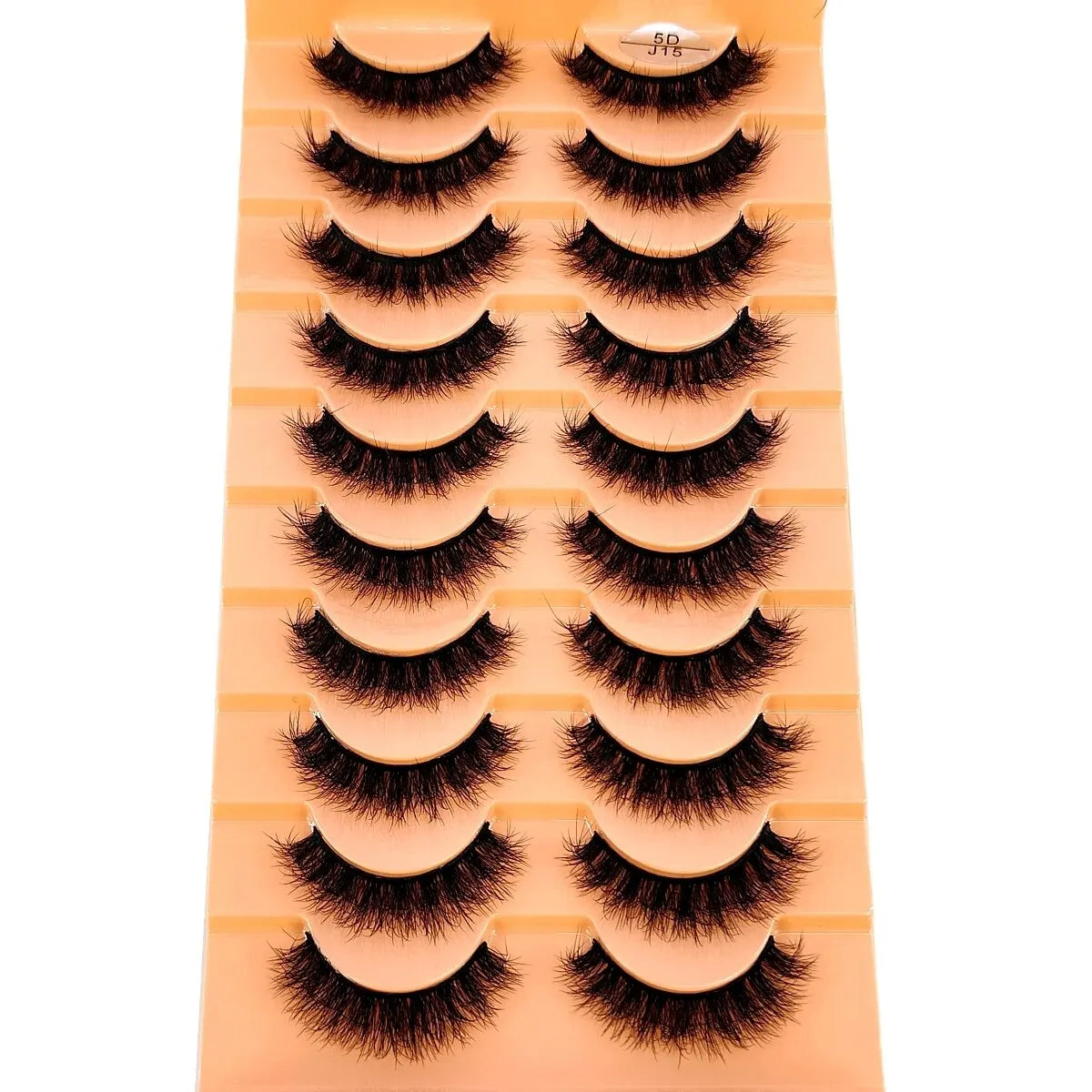 New 7/10 Pairs Faux Mink Eyelashes Handmade False Eyelashes Natural Nude Makeup Simulation Cross Messy Eye 3D Curly Eyelashes