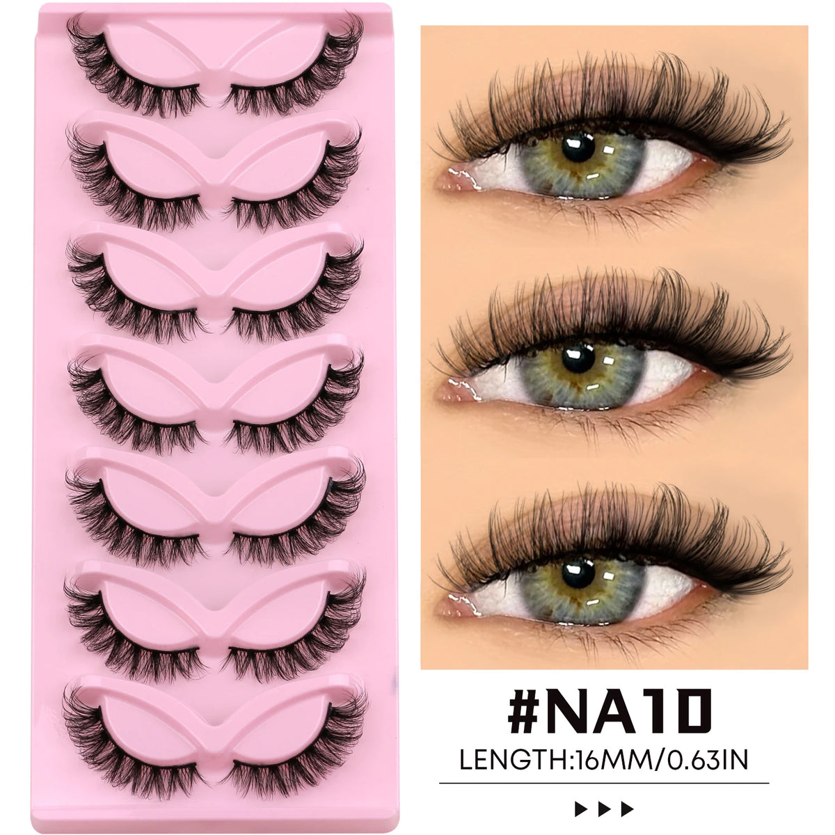 Veltrinay Cat Eye Lashes Natural Fake Lashes Winged End Eye Elongated Eyelashes Faux Mink Eyelashes False Lashes Makeup