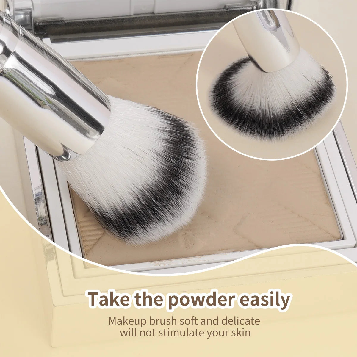 MAANGE 4pcs Makeup Brushes 2pcs Dual-ended Concealing Blush Brushes 2pcs Flat Top Angled Foundation Brushes Kit for Gifts Girls