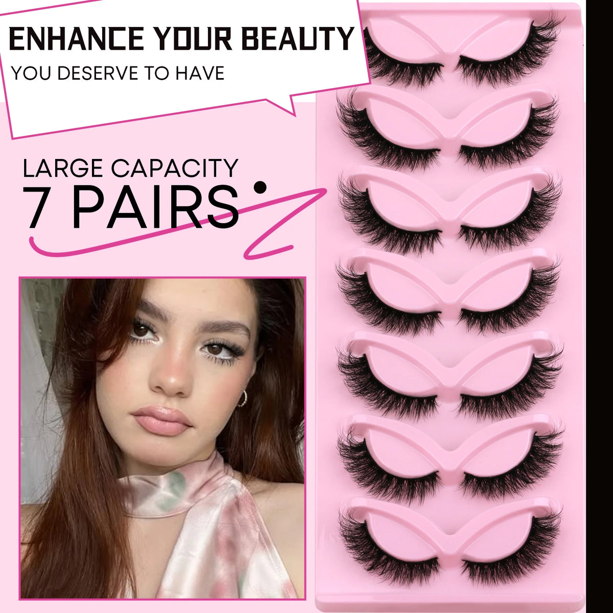 Veltrinay Cat Eye Lashes Natural Fake Lashes Winged End Eye Elongated Eyelashes Faux Mink Eyelashes False Lashes Makeup