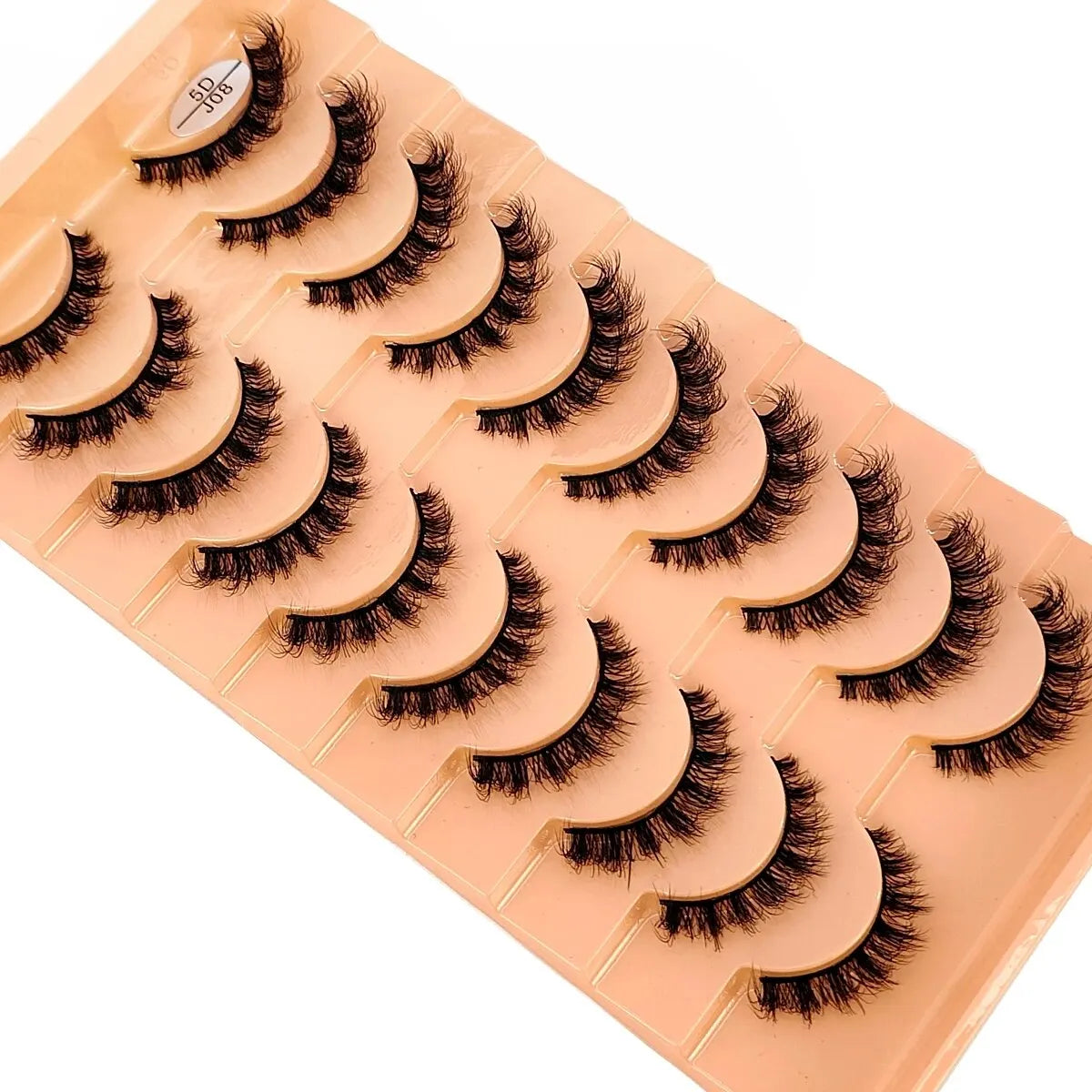 New 7/10 Pairs Faux Mink Eyelashes Handmade False Eyelashes Natural Nude Makeup Simulation Cross Messy Eye 3D Curly Eyelashes