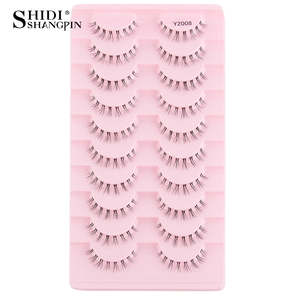 SHIDISHANGPIN False Lashes Extension 3/10 Pairs 3D Mink Eyelash Half Lashes Natural Cat Eye Eyelashes Makeup Faux Cils Fake Lash