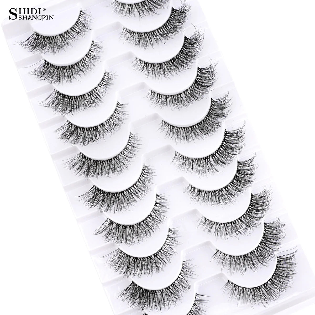 SHIDISHANGPIN False Lashes Extension 3/10 Pairs 3D Mink Eyelash Half Lashes Natural Cat Eye Eyelashes Makeup Faux Cils Fake Lash