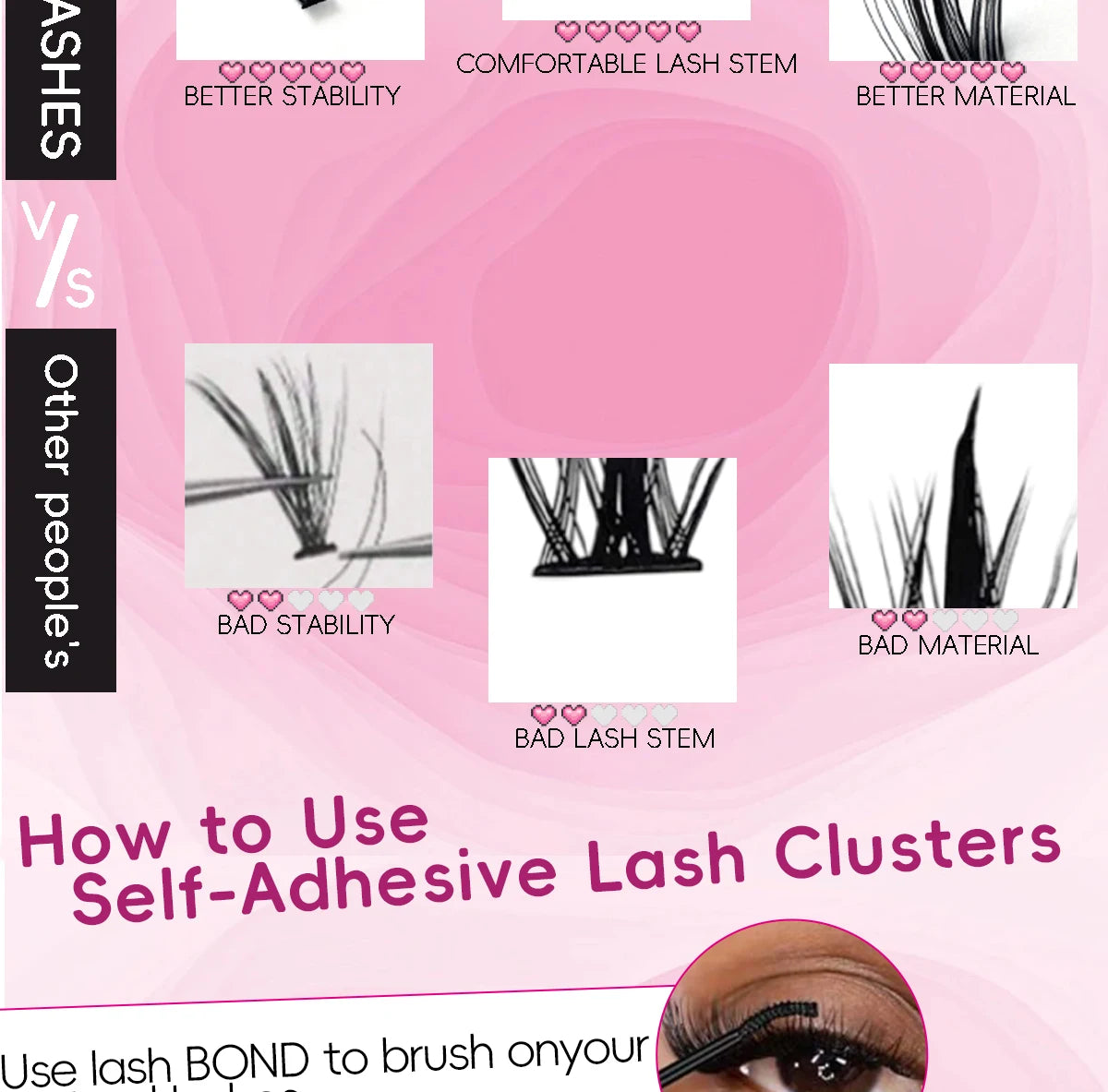 Fairy Natural Single Cluster Thick Artificial False Eyelashes, Mixed Play Makeup, D Curve, Large Capacity, 14 Rows