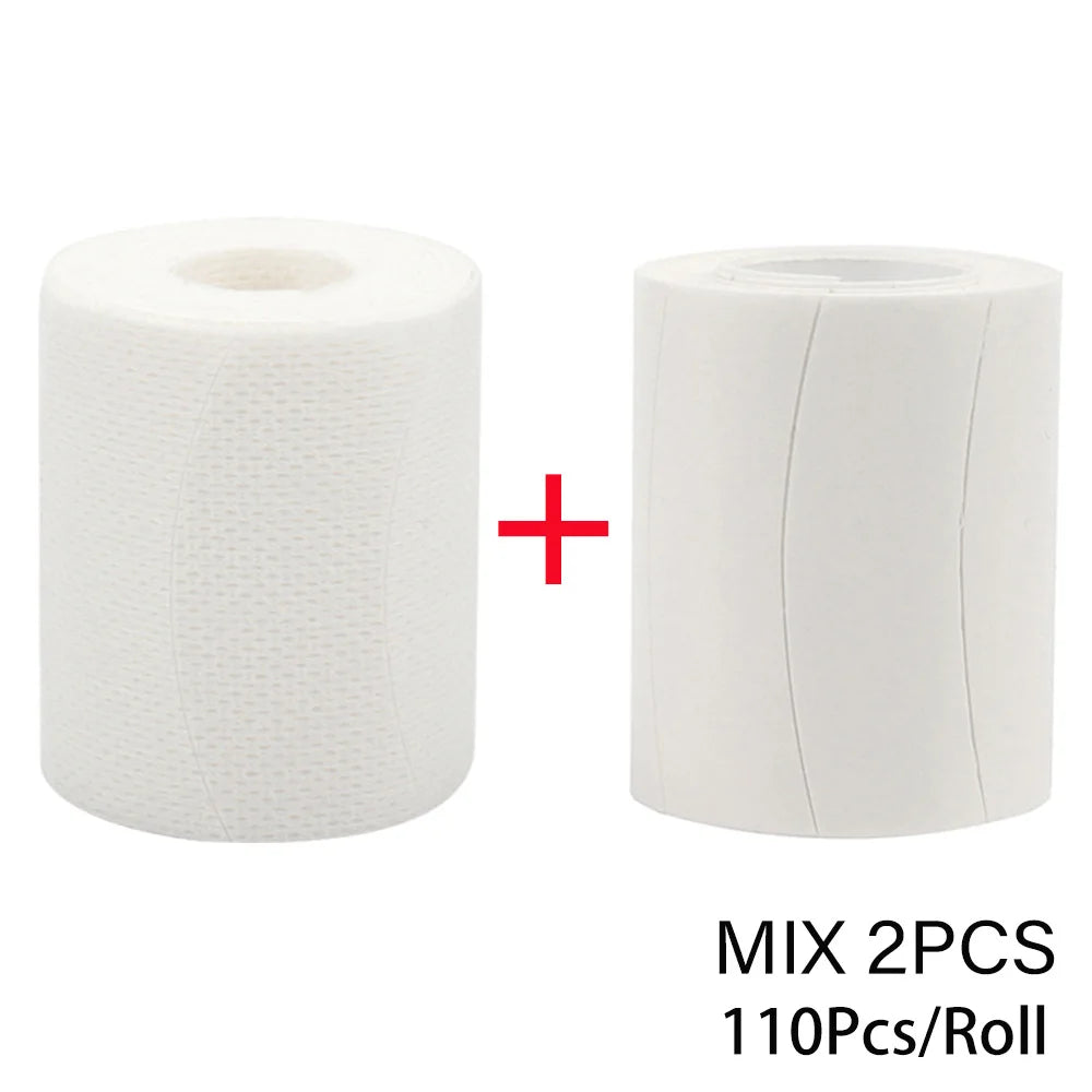 110Pcs/Roll Micro Eye Tape Pads Under Eyelash Extension Foam Patch Grafting Eyelashes Eyepads Non-woven Stickers Makeup Tool