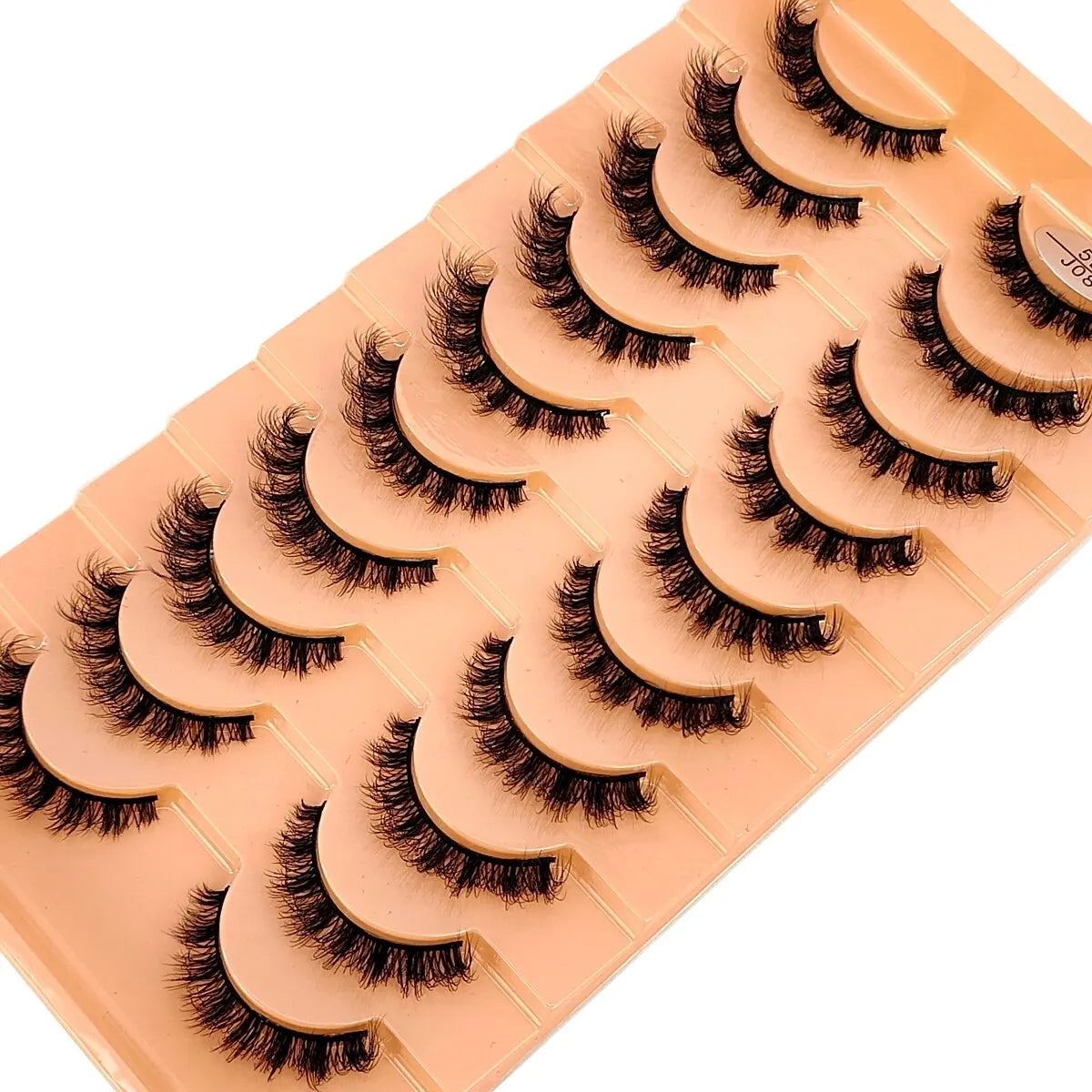 New 7/10 Pairs Faux Mink Eyelashes Handmade False Eyelashes Natural Nude Makeup Simulation Cross Messy Eye 3D Curly Eyelashes