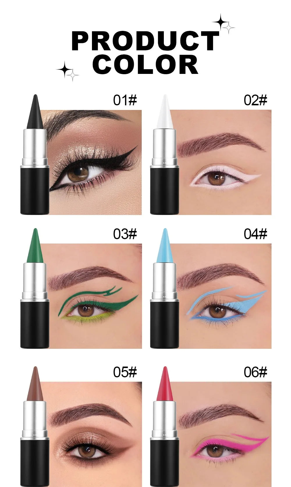 12 Colors Waterproof Eyeliner Cream Lasting Easy To Wear Eye Liner Gel Black Blue Matte Quick Dry Eyeliner Pen Makeup Cosmetics