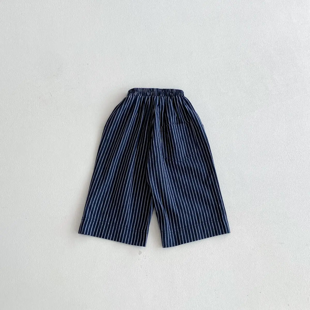 Boys Girls Linen Cotton Stripe Trousers For Children's Clothes Fall Spring Boy Loose Casual Harem Pants Kids Long Pants for 1-6T