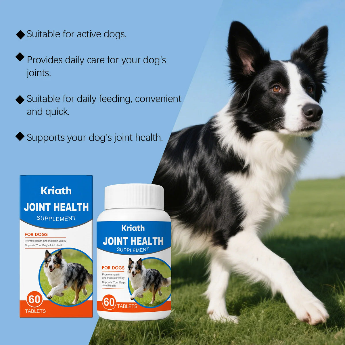 PetFlex Dog Joint Care Supplement Tablets Nourishing Formula Enhances Flexibility Protects Cartilage Relieves Discomfort Pets