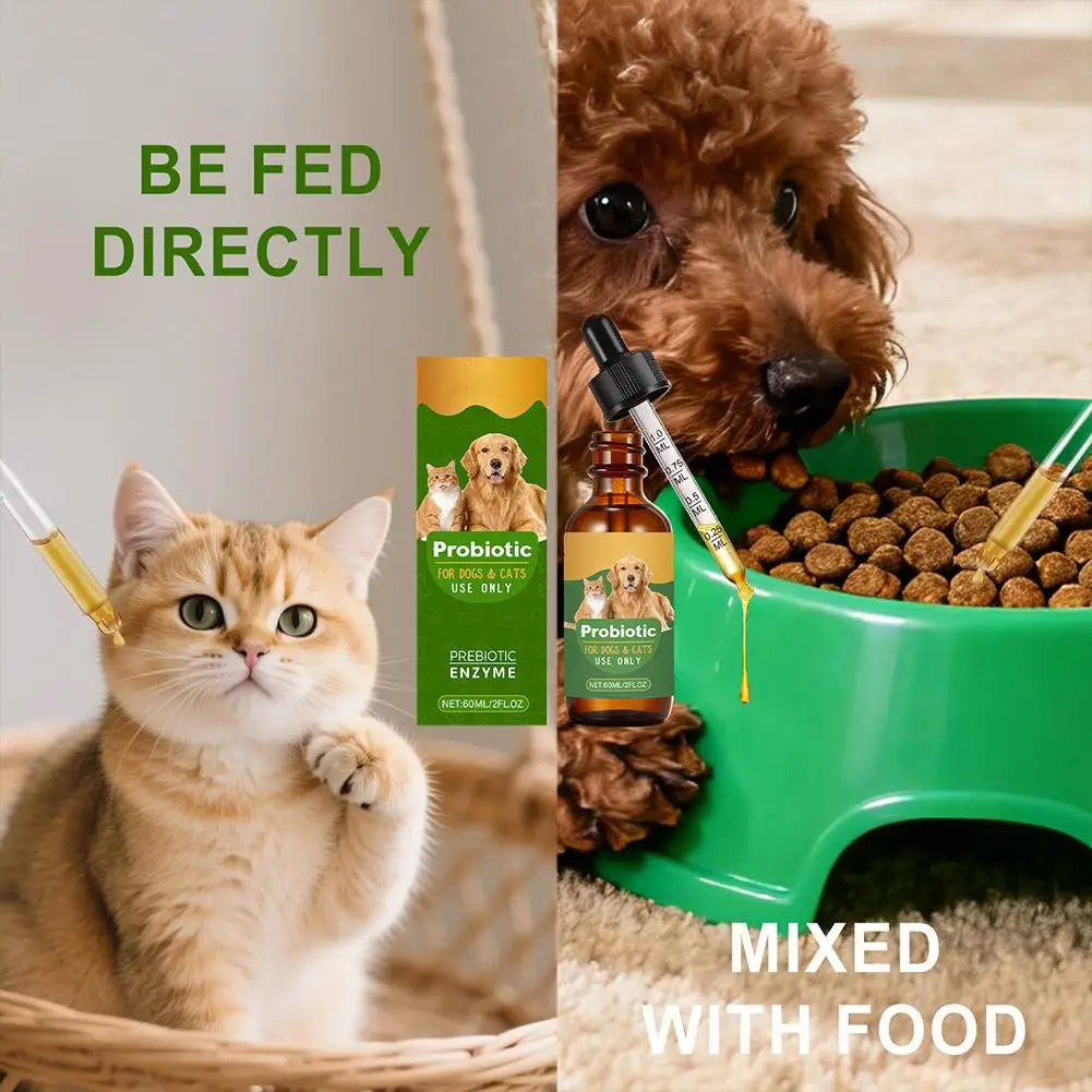 Pet Nutrition Supplement Probiotic Drops Containing Enzymes Used For Dog Cat Digestion And Boosts Immune Daily Health Supplement