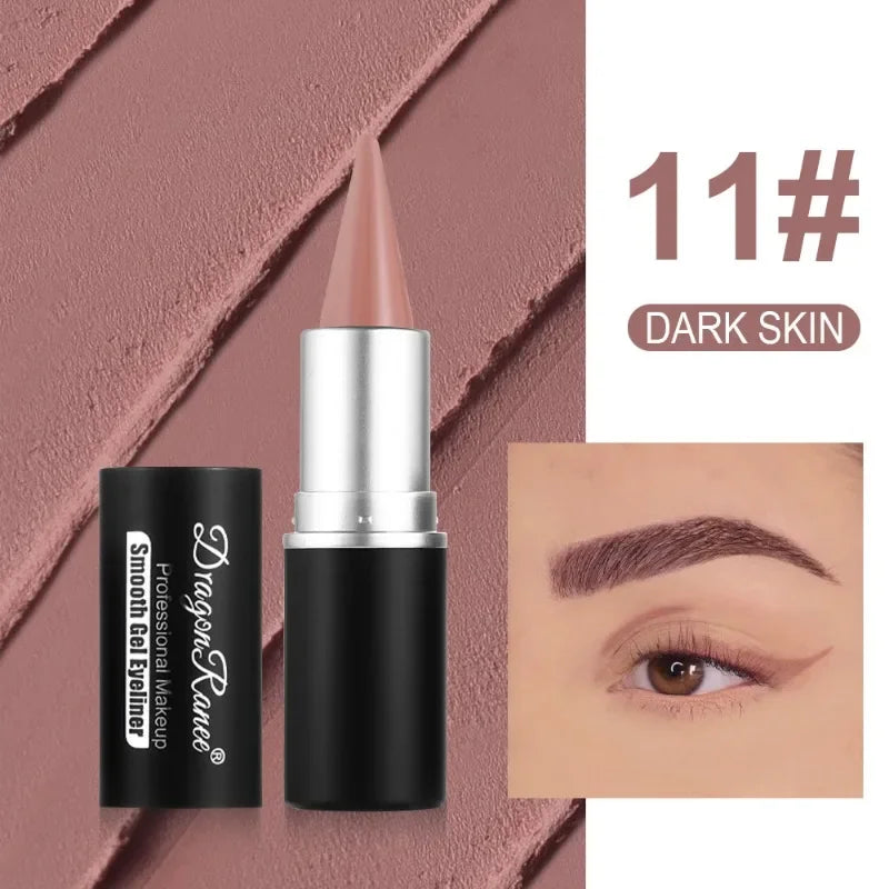 12 Colors Waterproof Eyeliner Cream Lasting Easy To Wear Eye Liner Gel Black Blue Matte Quick Dry Eyeliner Pen Makeup Cosmetics
