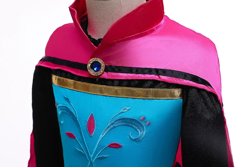 Queen Dress For Girls Long Sleeve Dress Elsa Cosplay Costume Princess Halloween Dress Kids Party Vestido Fantasia Children