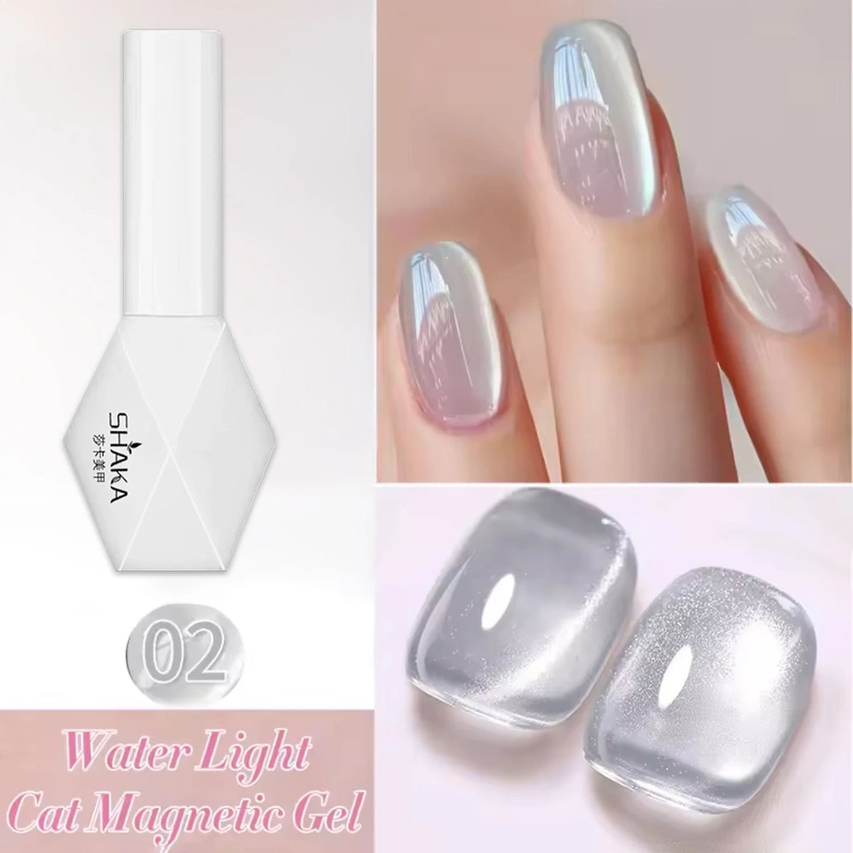 WS 10ml 6-Color Silver Water Light Cat Magnetic Gel Nail Polish Nail Supplies Vernis Semi Permanent Gel for Fall Winter Nails