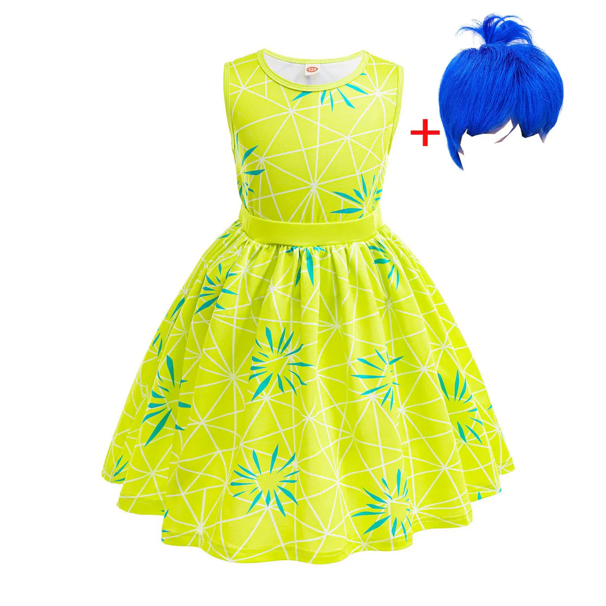 Emotion Drama Animated Film Costume Play Joy Cosplay Dress 2025 Kid Cartoon Movie Role Playing Princess Frock Halloween Apparel