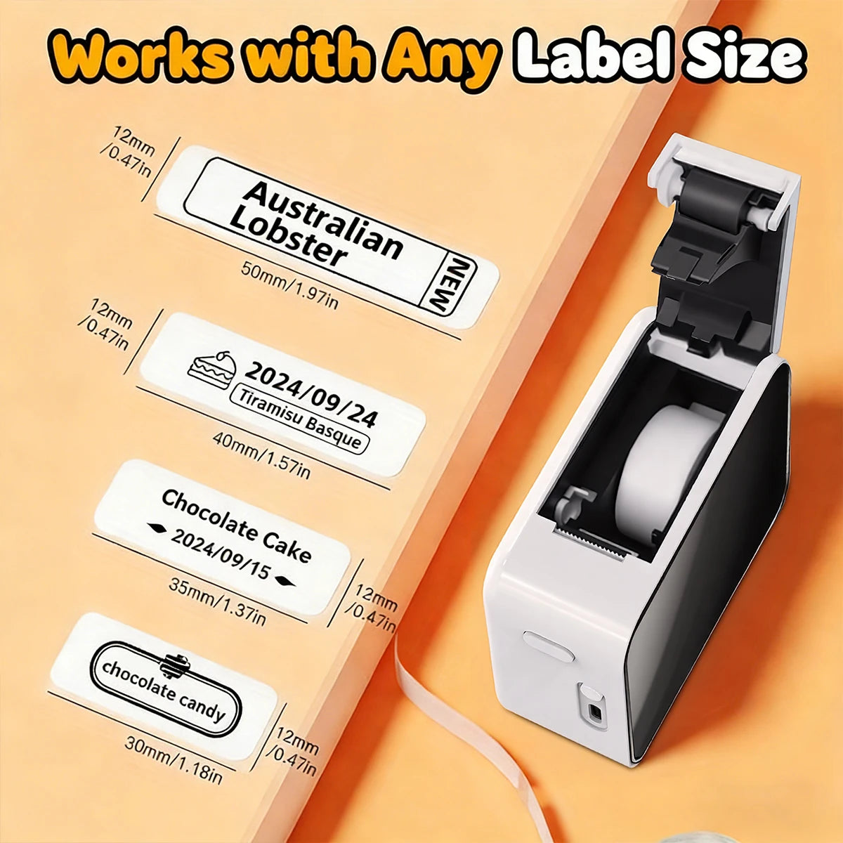Marklife Thermal Label Printer P15 Mini Protable Bluetooth Wireless Label Printer For Office Kitchen School To Gift/Diy Creative