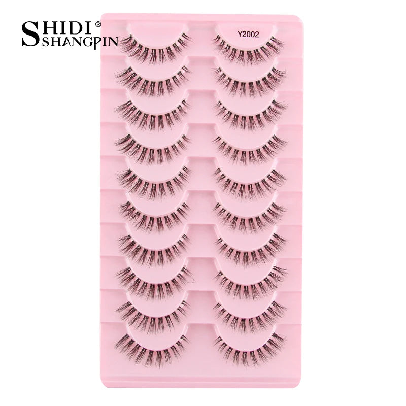 SHIDISHANGPIN False Lashes Extension 3/10 Pairs 3D Mink Eyelash Half Lashes Natural Cat Eye Eyelashes Makeup Faux Cils Fake Lash
