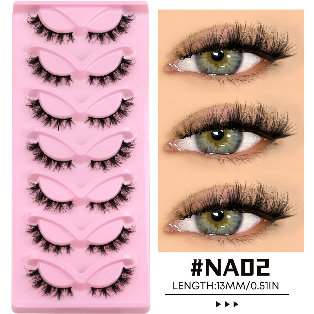 Veltrinay Cat Eye Lashes Natural Fake Lashes Winged End Eye Elongated Eyelashes Faux Mink Eyelashes False Lashes Makeup