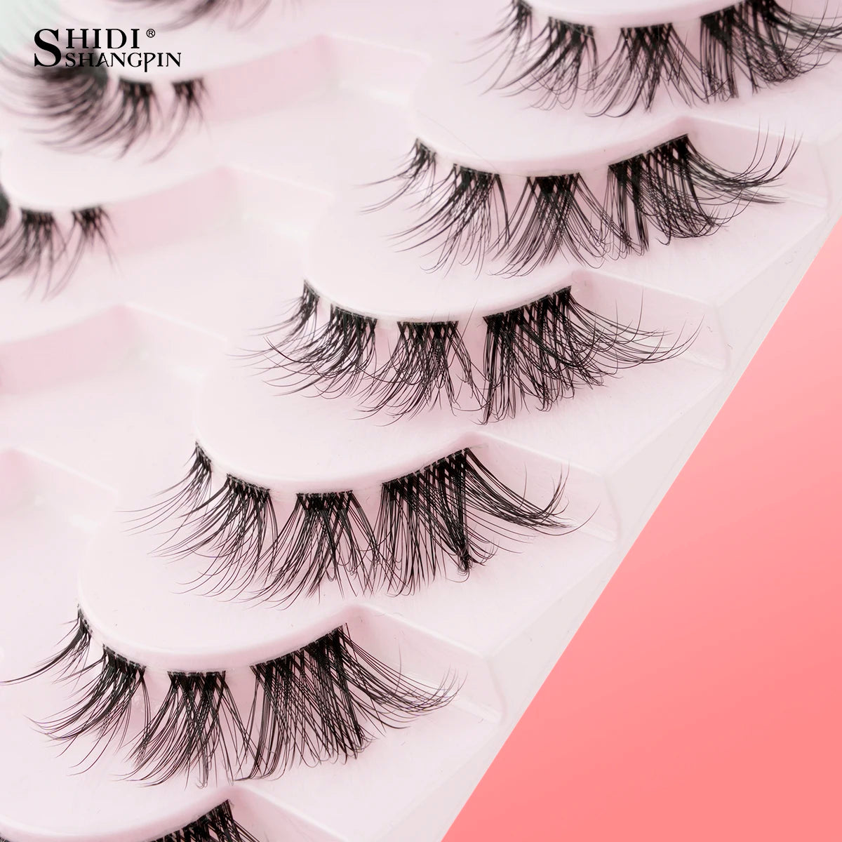 SHIDISHANGPIN False Lashes Extension 3/10 Pairs 3D Mink Eyelash Half Lashes Natural Cat Eye Eyelashes Makeup Faux Cils Fake Lash