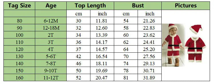 2026 Baby Girl Boy Christmas Costumes Red Santa Claus Suit Festival Halloween Cosplay Sets Christmas Baby Clothes