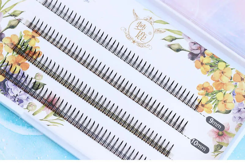 8-12mm A-Type Brown Individual Cluster Lashes, Soft Natural Fairy Strand Eyelashes, black Lashes for Korean Makeup Look