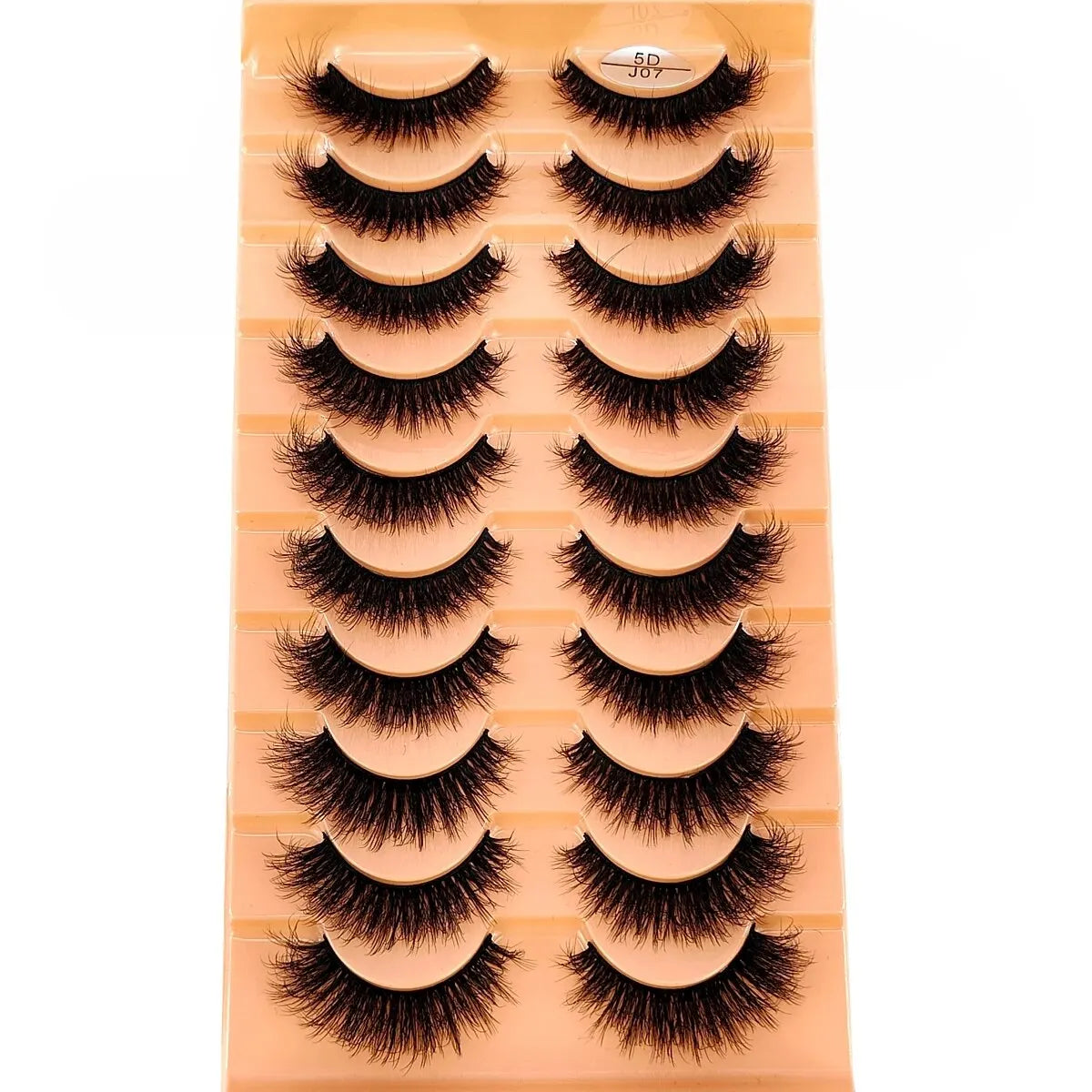 New 7/10 Pairs Faux Mink Eyelashes Handmade False Eyelashes Natural Nude Makeup Simulation Cross Messy Eye 3D Curly Eyelashes