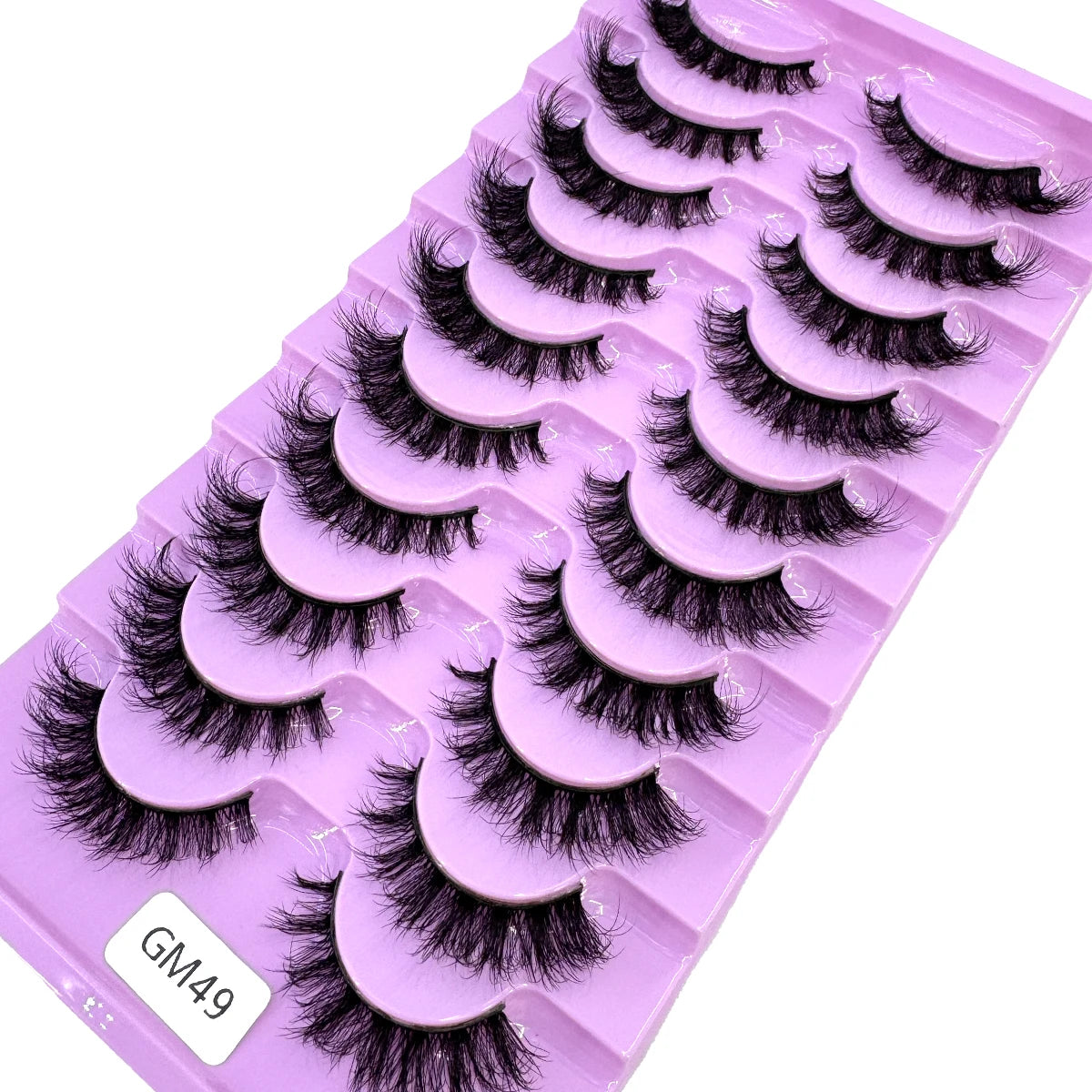 New 7/10 Pairs Faux Mink Eyelashes Handmade False Eyelashes Natural Nude Makeup Simulation Cross Messy Eye 3D Curly Eyelashes