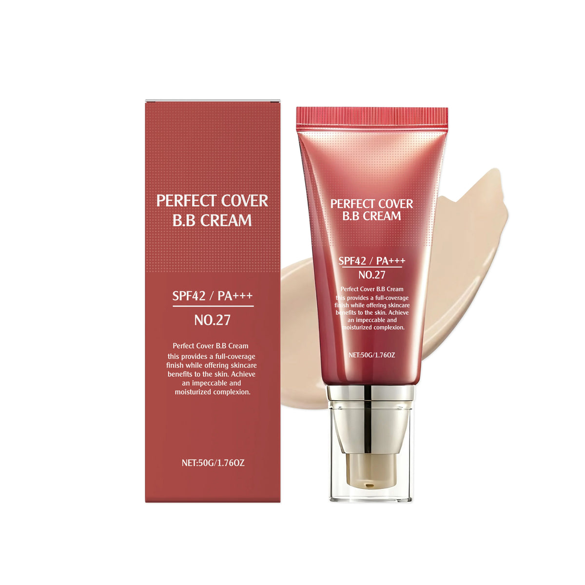 Perfect Cover BB Cream Full Coverage Oil Control Brighten Skin Tone Fading Blemishes Lightweight Natural Makeup Face Concealer