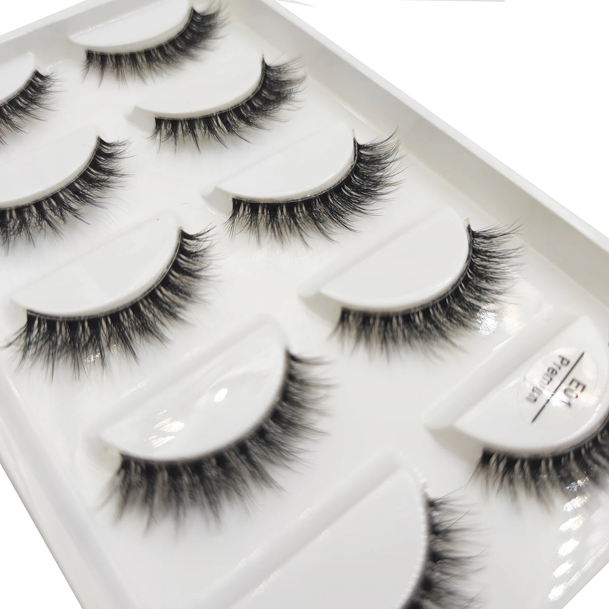 Transparent 3D Mink Eyelashes, Natural Clear False Eye Lashes, Soft Invisible Eyelash, Wispy Makeup Faux Cils, H13 X08, 5 Pairs