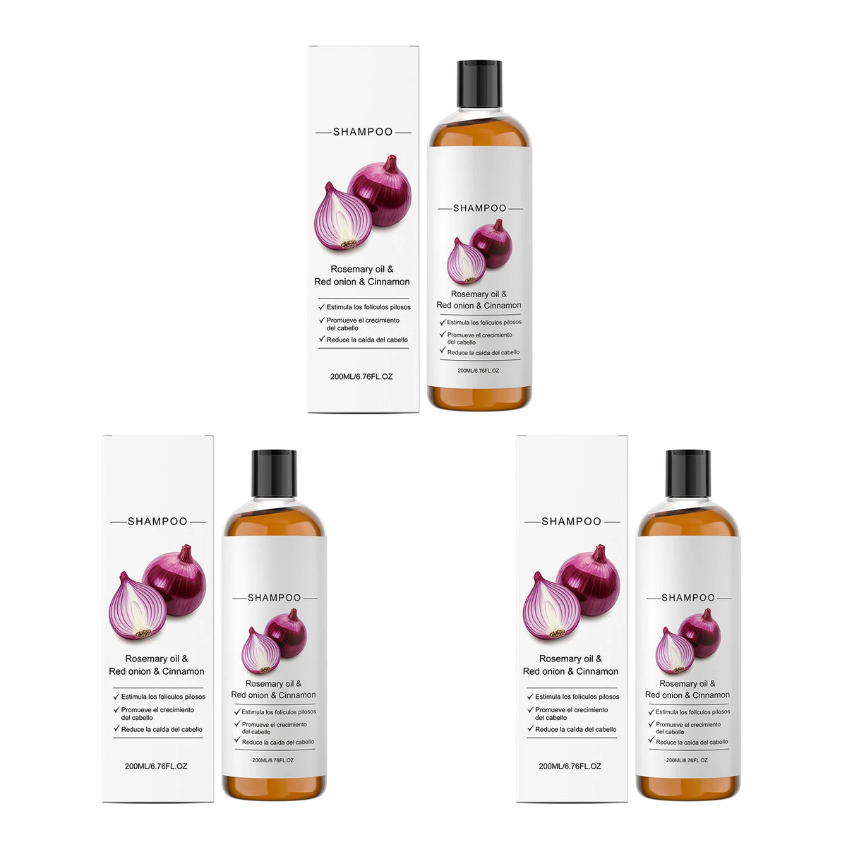 Rosemary Red Onion Shampoo Anti Hair Loss Fall Hair Growth Thicker Strengthening Roots Follicles Lightweight Hair Care Product