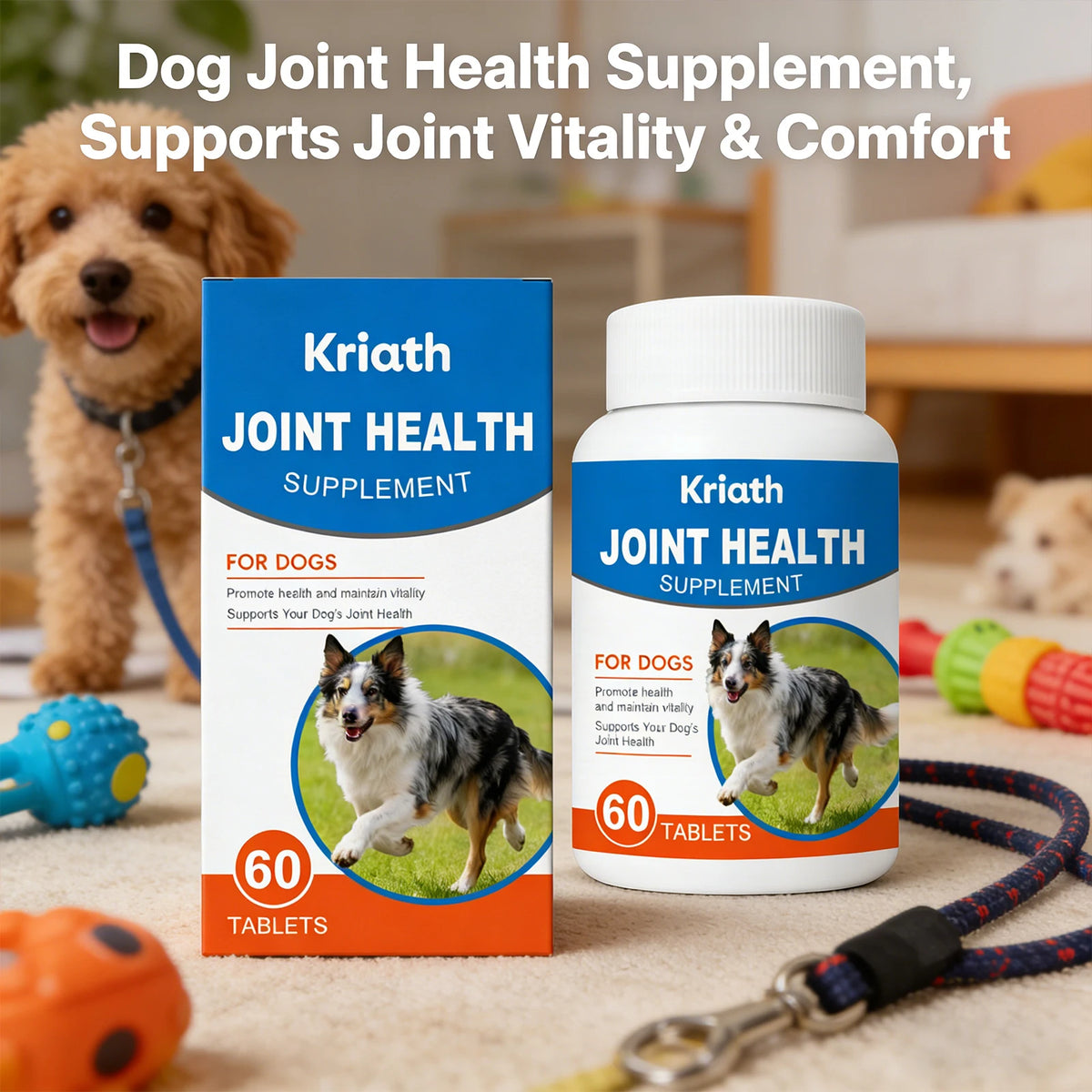 PetFlex Dog Joint Care Supplement Tablets Nourishing Formula Enhances Flexibility Protects Cartilage Relieves Discomfort Pets