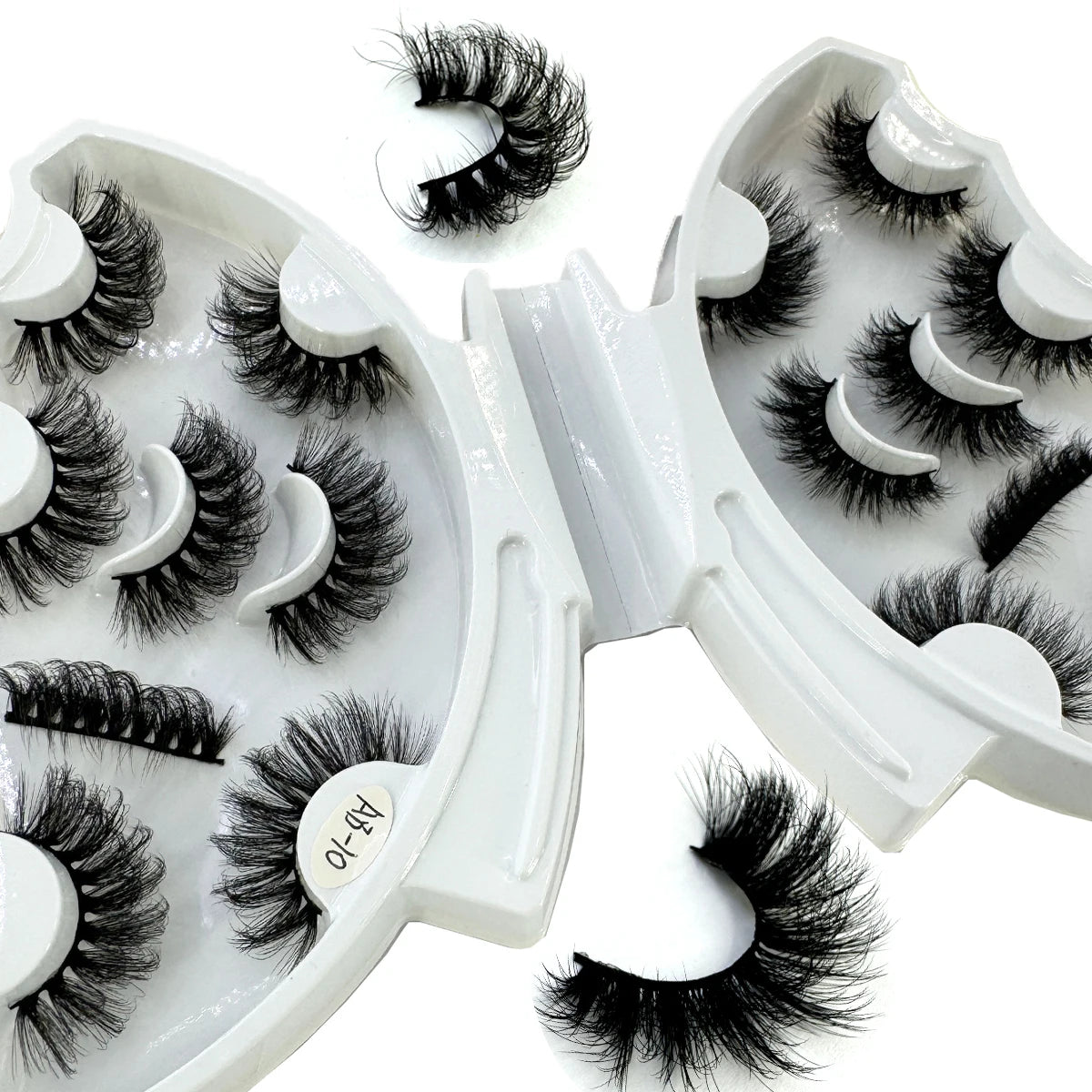 HBZGTLAD 8 pairs  3D artificial mink eyelashes soft false eyelashes crossed messy thick eyelashes extended makeup false eyelashe