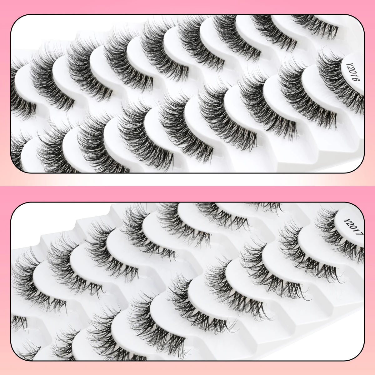 SHIDISHANGPIN False Lashes Extension 3/10 Pairs 3D Mink Eyelash Half Lashes Natural Cat Eye Eyelashes Makeup Faux Cils Fake Lash