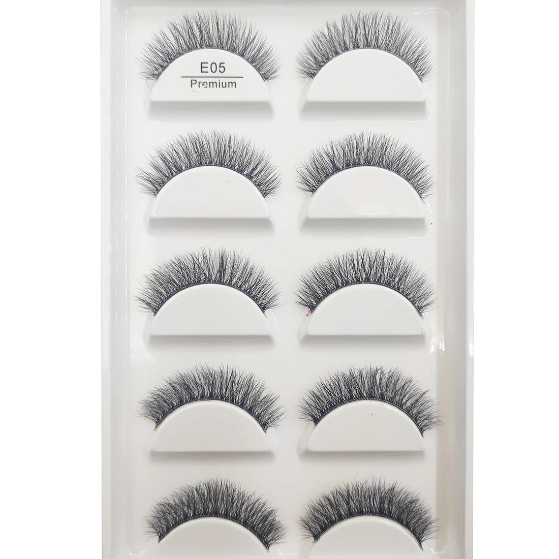 Transparent 3D Mink Eyelashes, Natural Clear False Eye Lashes, Soft Invisible Eyelash, Wispy Makeup Faux Cils, H13 X08, 5 Pairs
