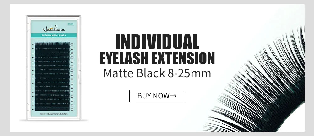 NATUHANA L/LU(M) Curl Auto Fans Colored Lashes Easy Fan Color Eyelash Extension L-Shaped Individual Mink Eyelashes Makeup