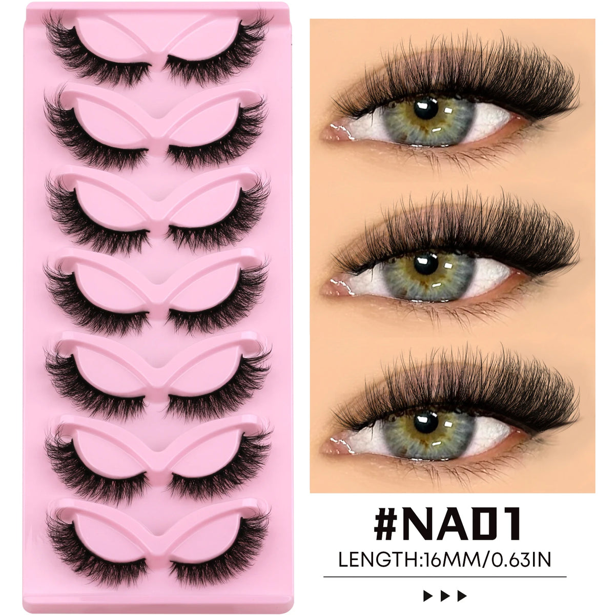 Veltrinay Cat Eye Lashes Natural Fake Lashes Winged End Eye Elongated Eyelashes Faux Mink Eyelashes False Lashes Makeup