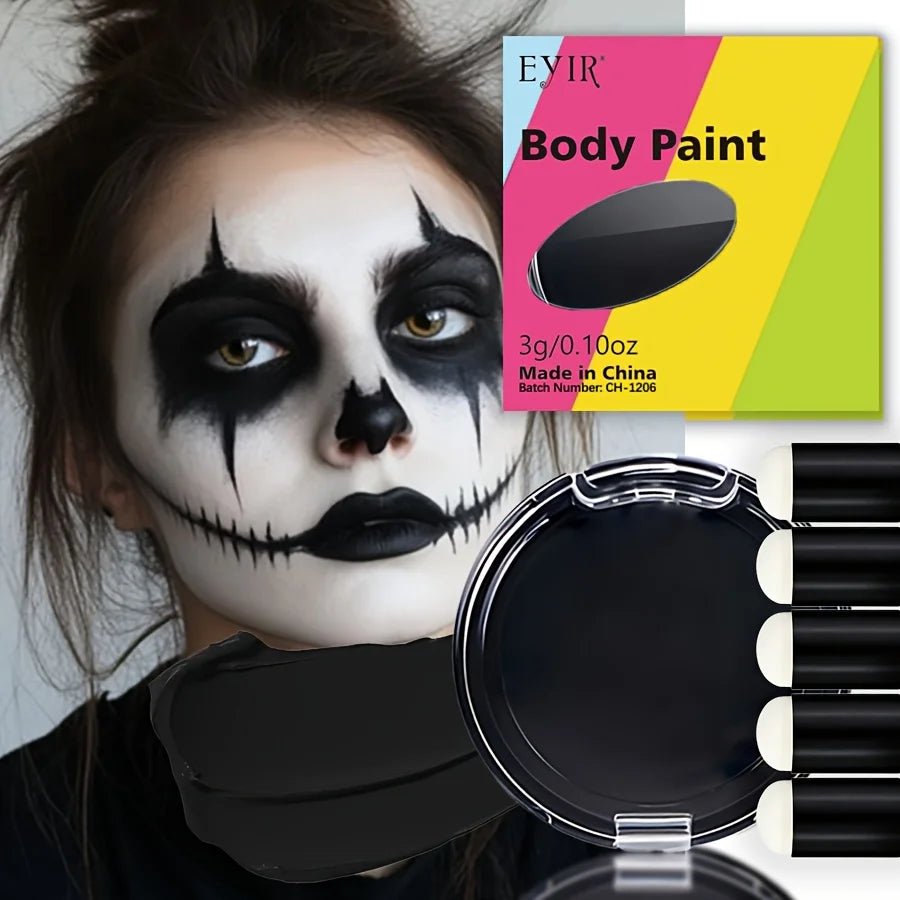 12-Color Creamy Oil Paint Set, Luminous & Sunlight Color Changing Body Paint. This Water-Based Cream Facial Paint Is a Must-Have