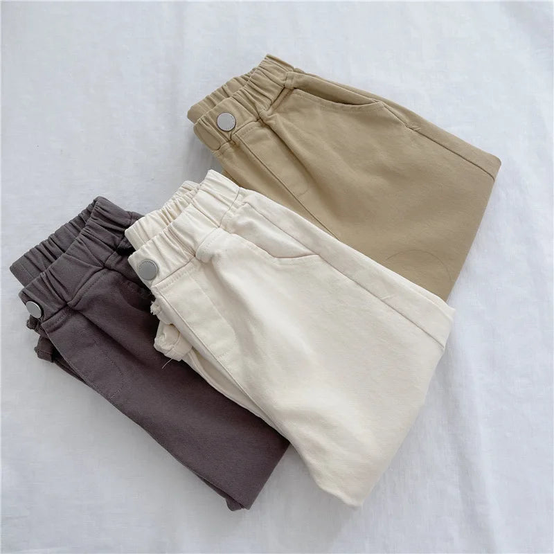 Spring Boys Casual Pants 2-8 Years Old Children Harem Pants Summer Girls Loose Solid Color Sport Trousers Kids Fashion Clothes