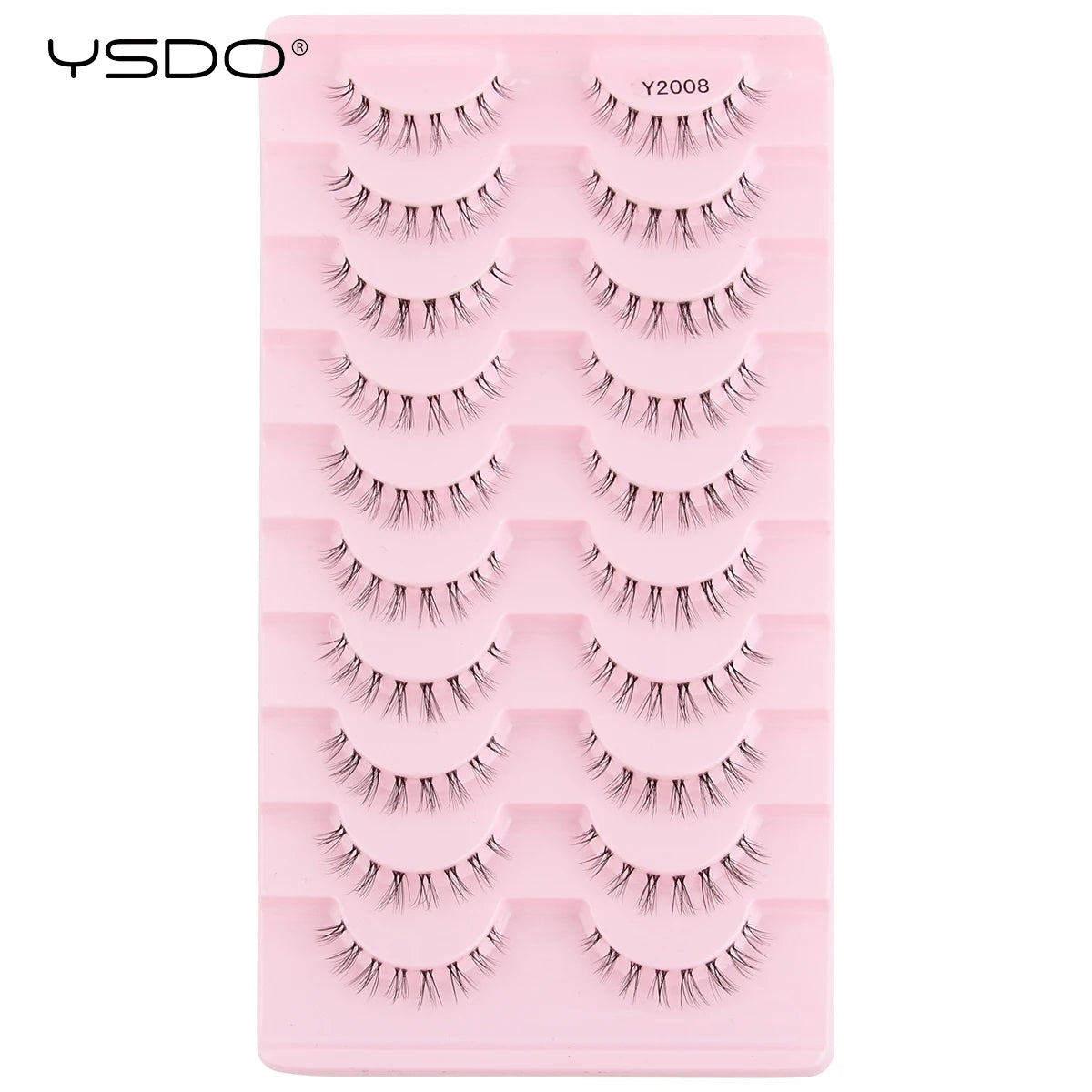 YSDO Half Eyelashes 3/10 Pairs Natural Full False Eyelashes 3D Lashes Cat Eye Fake Eyelashes Extension Faux Cils Makeup Tools