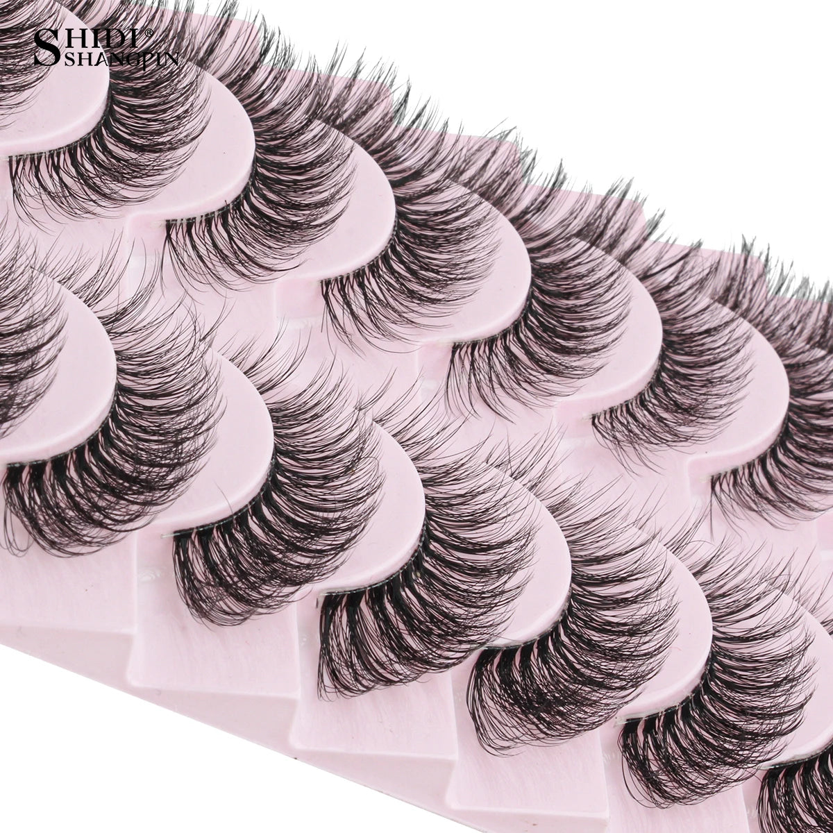 SHIDISHANGPIN False Lashes Extension 3/10 Pairs 3D Mink Eyelash Half Lashes Natural Cat Eye Eyelashes Makeup Faux Cils Fake Lash