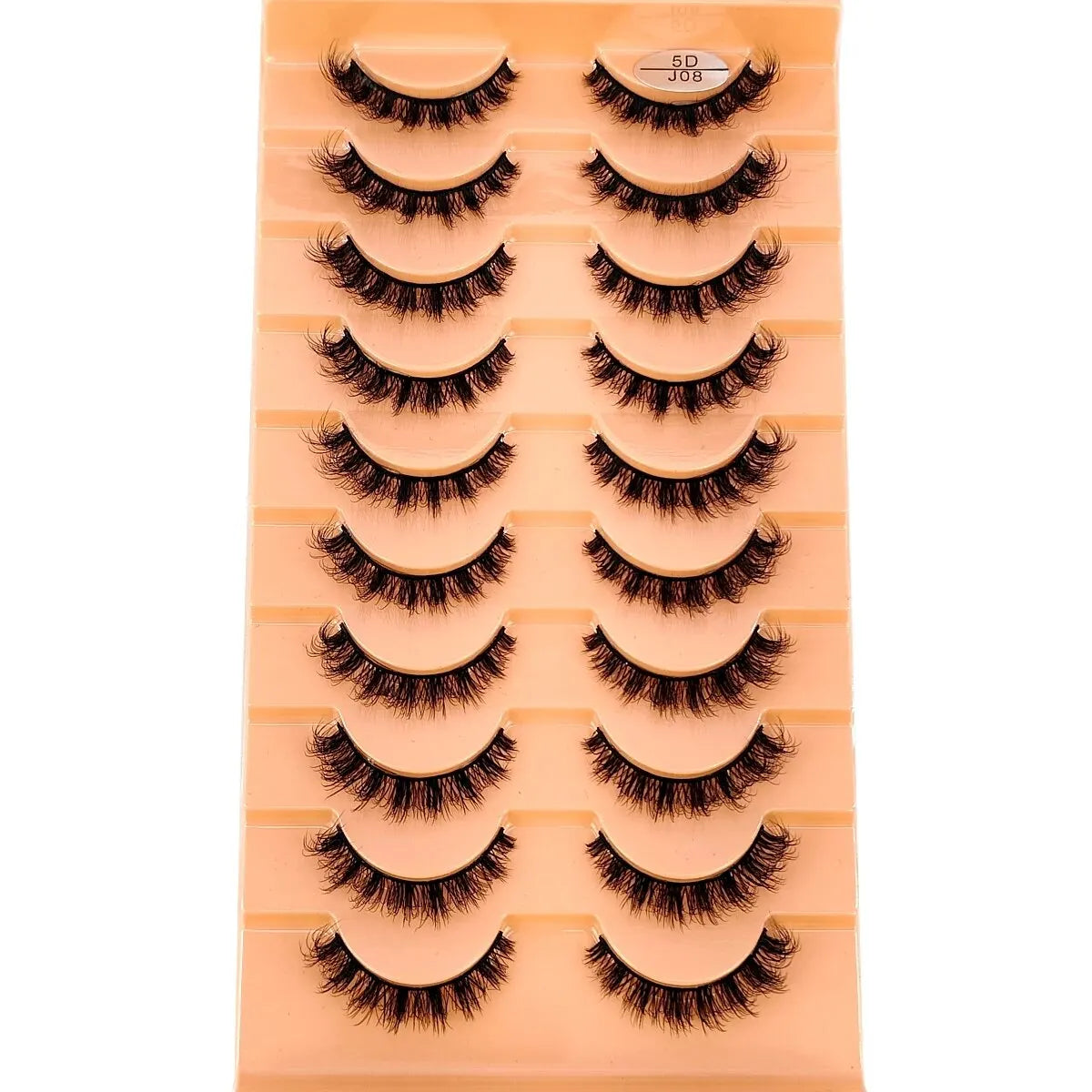 New 7/10 Pairs Faux Mink Eyelashes Handmade False Eyelashes Natural Nude Makeup Simulation Cross Messy Eye 3D Curly Eyelashes