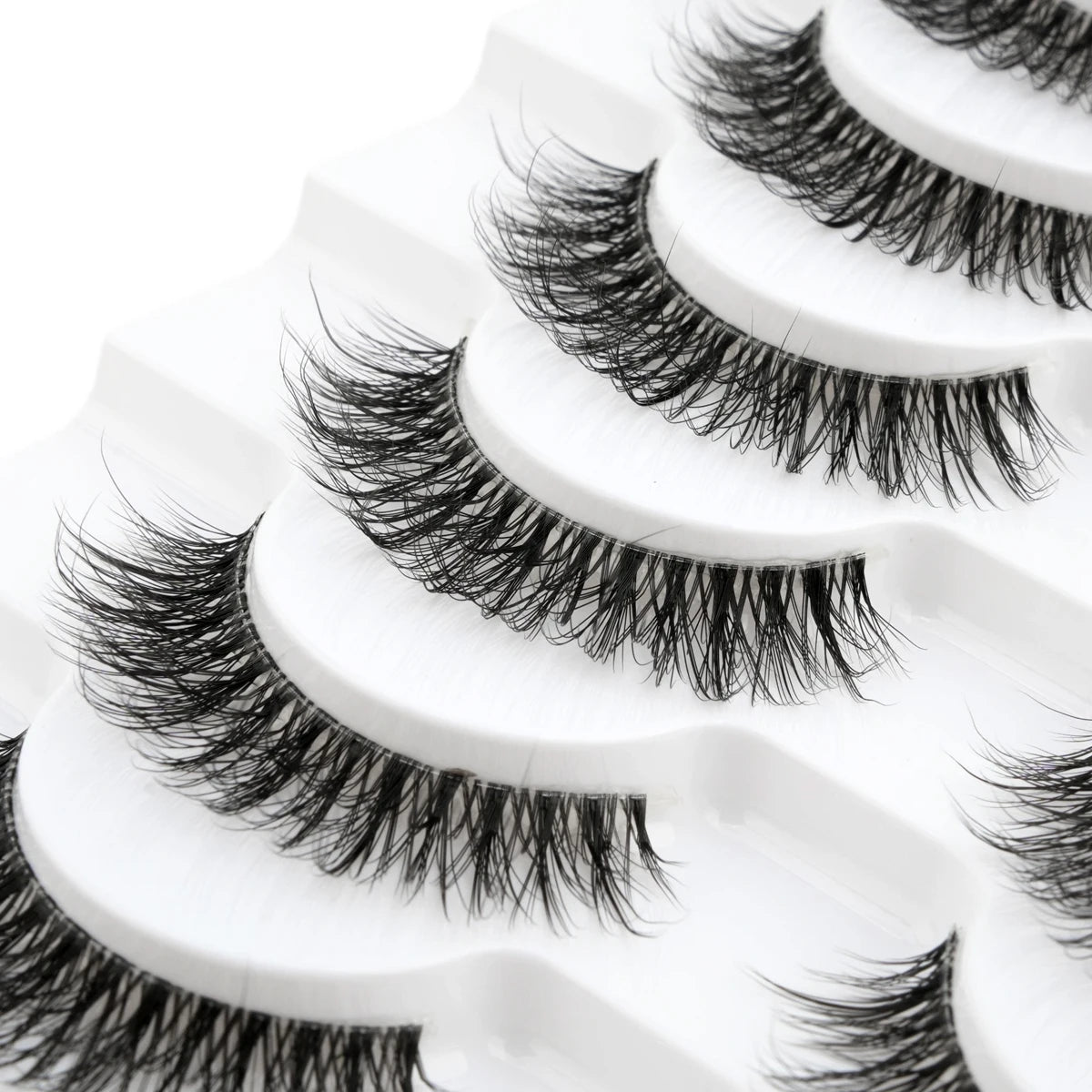 SHIDISHANGPIN False Lashes Extension 3/10 Pairs 3D Mink Eyelash Half Lashes Natural Cat Eye Eyelashes Makeup Faux Cils Fake Lash