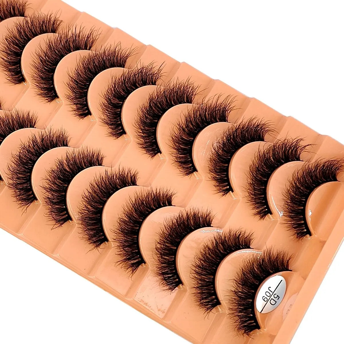 New 7/10 Pairs Faux Mink Eyelashes Handmade False Eyelashes Natural Nude Makeup Simulation Cross Messy Eye 3D Curly Eyelashes