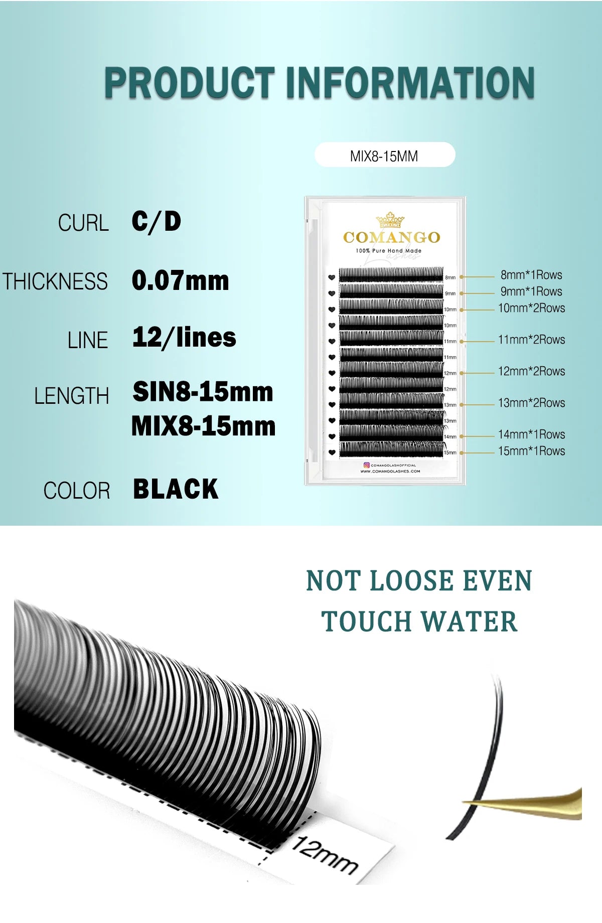 CoMango Wispy Sense Super Soft 5D Flora Fairy Lashes Extension Natural Korean Makeup False Eyelashes Silk Mink Cluster Lashes