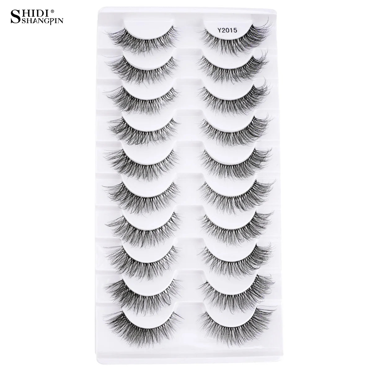 SHIDISHANGPIN False Lashes Extension 3/10 Pairs 3D Mink Eyelash Half Lashes Natural Cat Eye Eyelashes Makeup Faux Cils Fake Lash