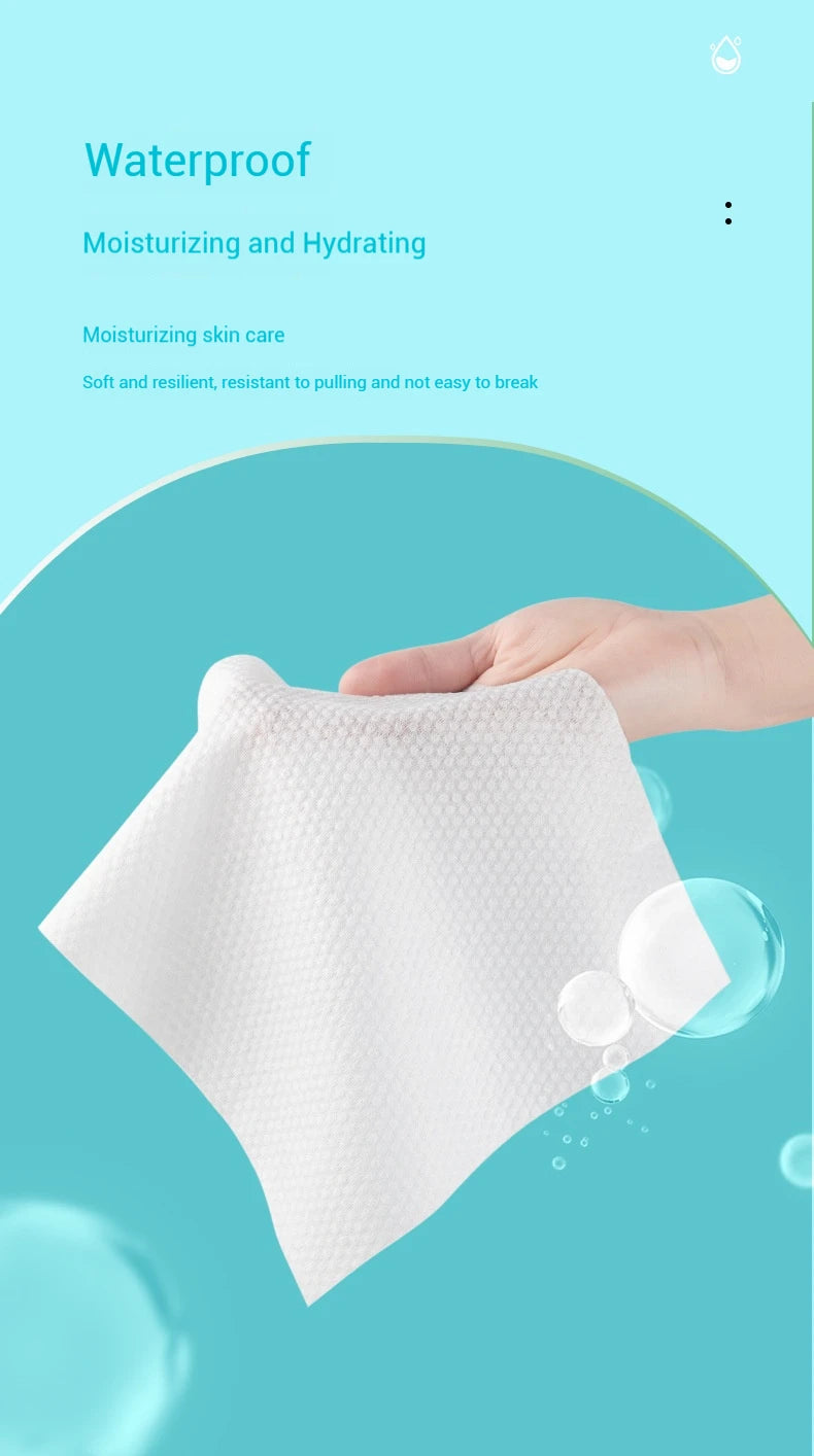 Soft Cotton Disposable Thick Face Towel - Dry Makeup Removing Cleanser Towelettes For Skin Care