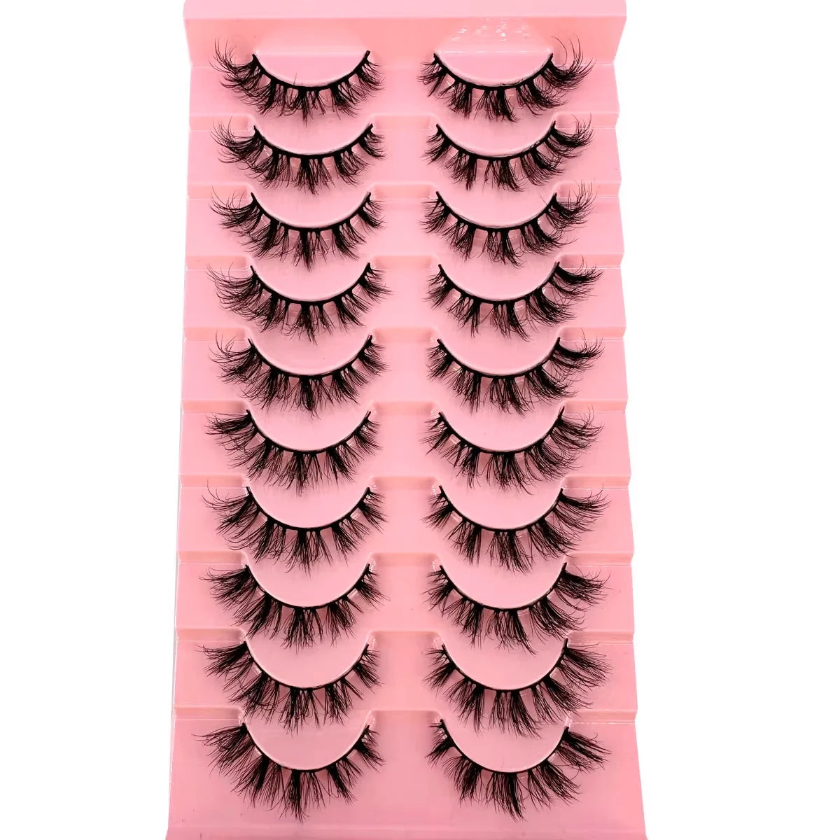 NEW 10 Pairs 100% Real Fake Mink Eyelashes 3D Natural False Eyelashes 3D Mink Lashes Soft Eyelash Extension Makeup Kit Cilios H1