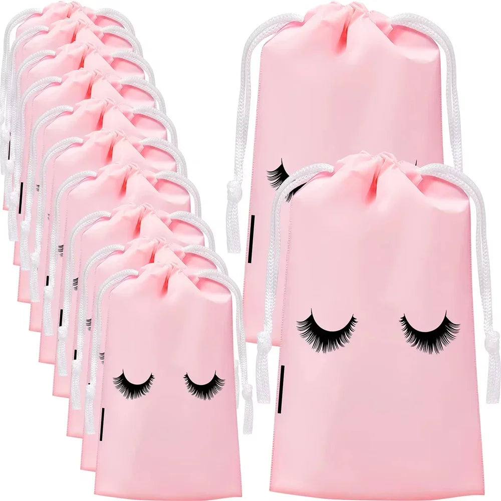 50PCS Travel Pouch Eyelash Aftercare Reusable Bag Cosmetic Bags Lashes Extension Supplies Beauty Travel Pouch Makeup Tools