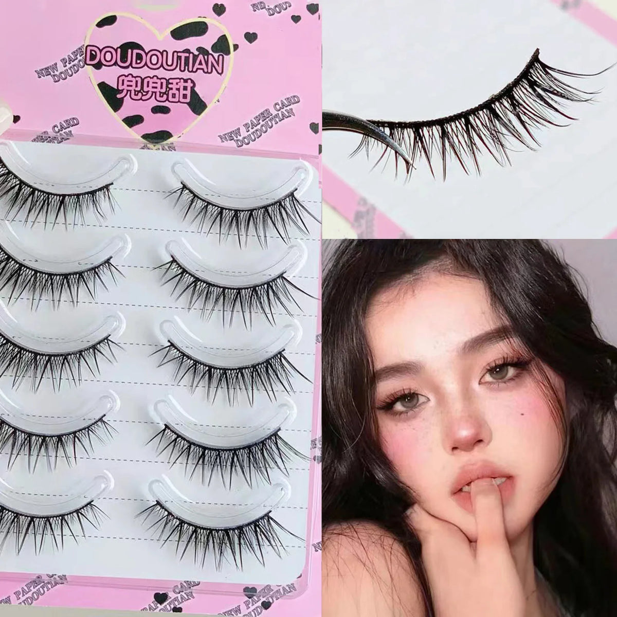 One-Piece Long Strip False Eyelashes Spicy Girl DIY Cosplay Wispy Strip Eyelashes Makeup Tool