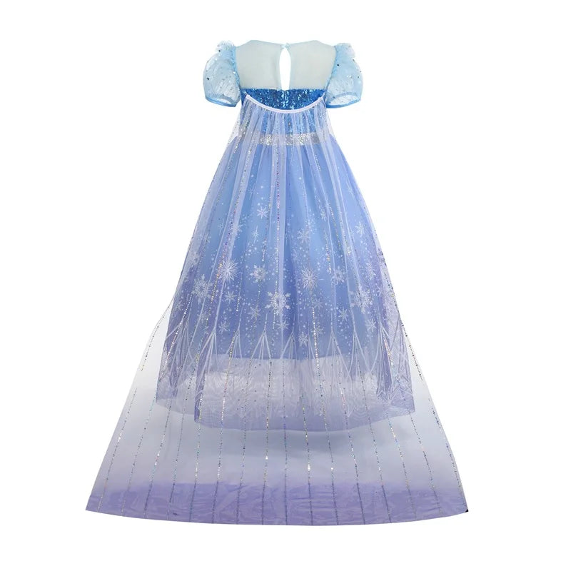 Anna Elsa Princess Girls Dress Up Winter Snow Queen Costume Carnival Party Halloween Kids Carnival Birthday Party Clothes