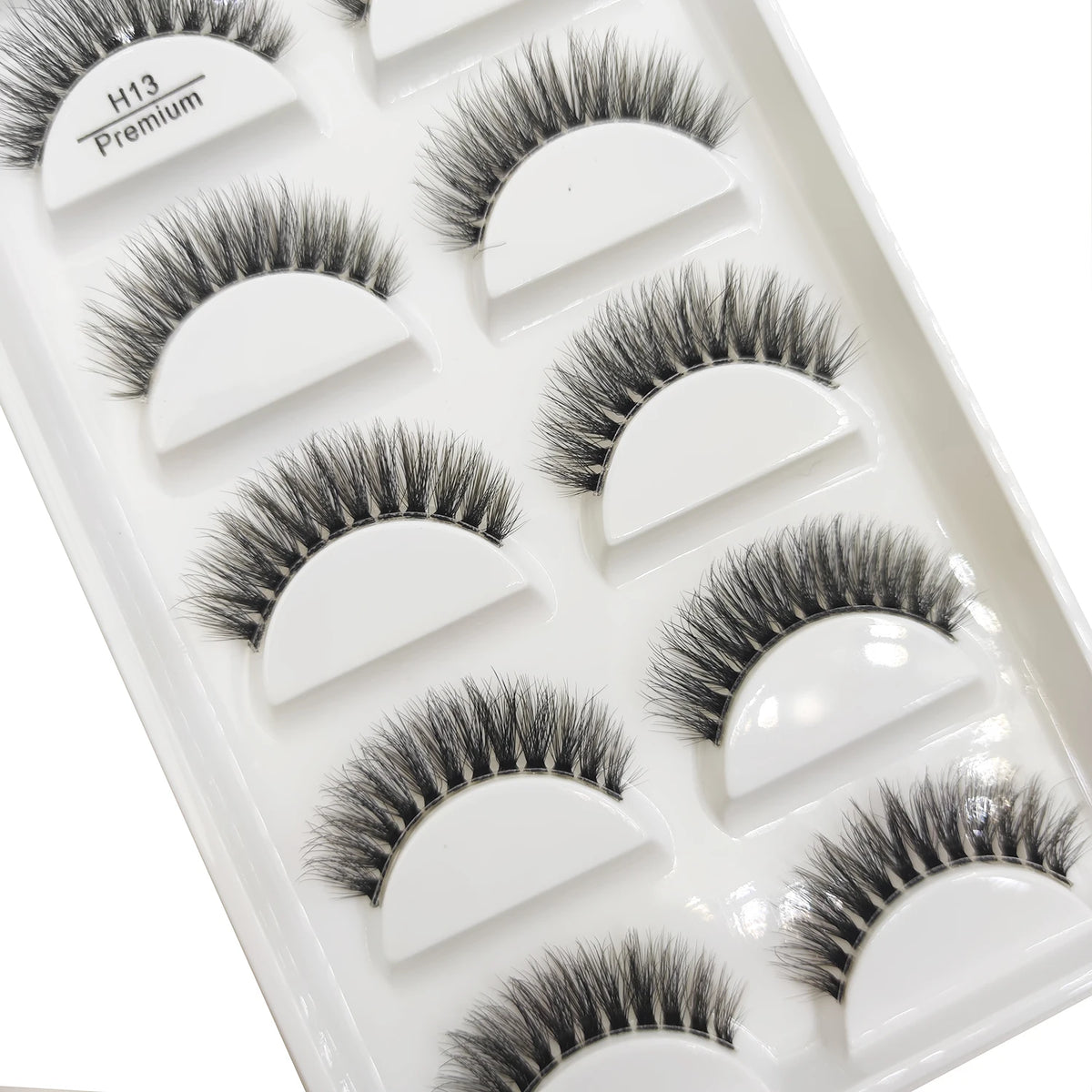 Transparent 3D Mink Eyelashes, Natural Clear False Eye Lashes, Soft Invisible Eyelash, Wispy Makeup Faux Cils, H13 X08, 5 Pairs